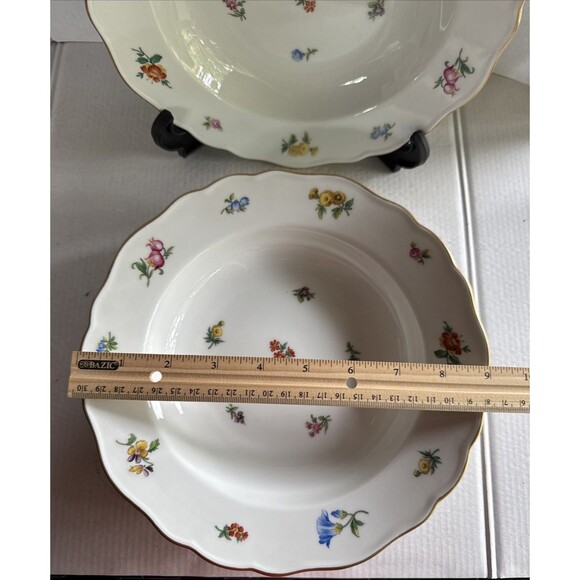 Set of 4 Hutschenreuther Mirabell Maria Theresa Scalloped Soup Bowls 9 1/4" - Picture 2 of 5